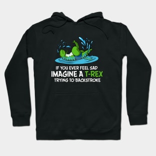 T-Rex Hates Backstroke Swimming Hoodie